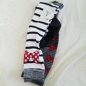 Minnie mouse two pack of knee-high socks